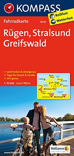 Rügen - Stralsund - Greifswald: Fahrradkarte. GPS-genau. 1:70000 (KOMPASS-Fahrradkarten Deutschland, Band 3020)